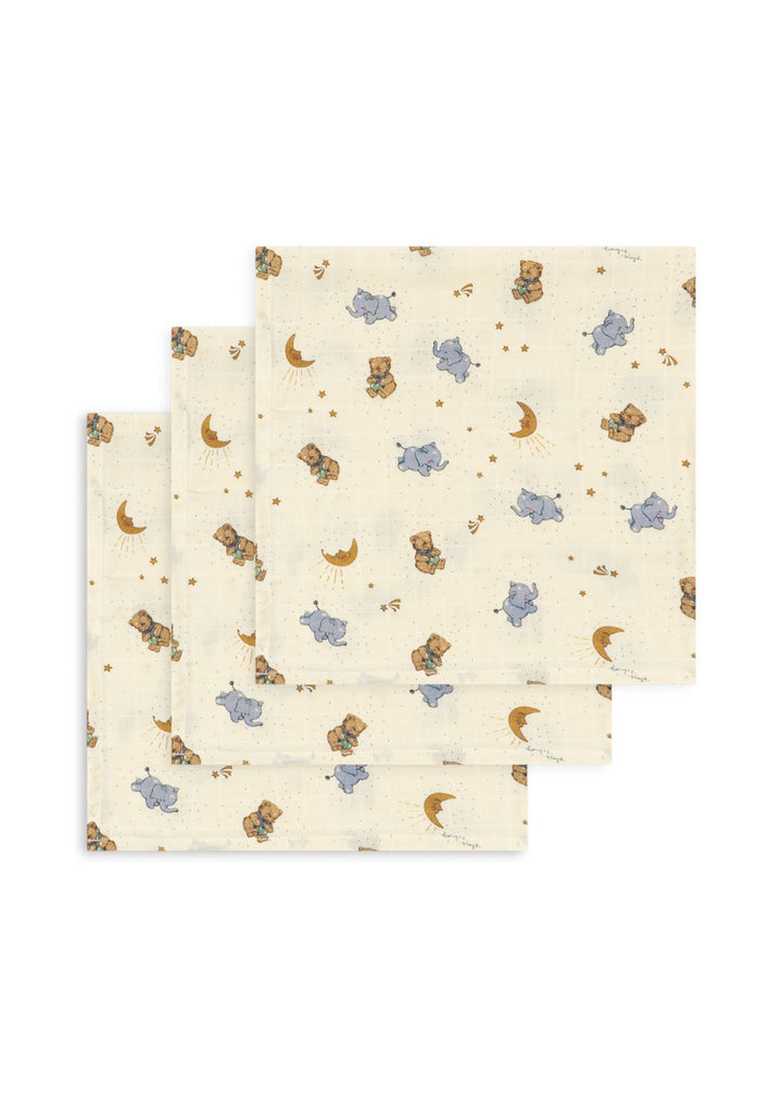 Konges Sløjd 3 Pack Muslin Cloth - Cucciolo