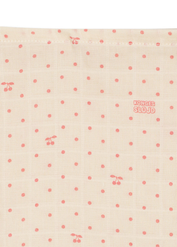 Konges Sløjd 3 Pack Muslin Cloth - Cherry Dot