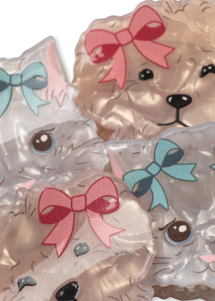 Konges Sløjd 4 Pack Small Hair Claw - Cat &amp; Dog