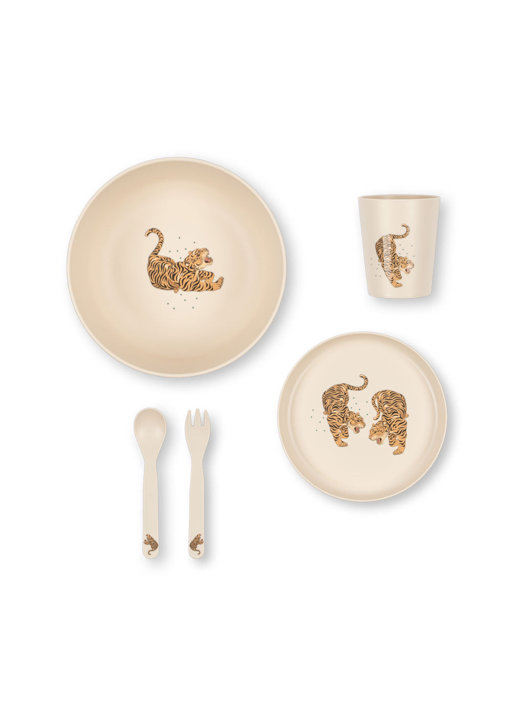 Konges Sløjd Dinner Set - Tiger Ruggito