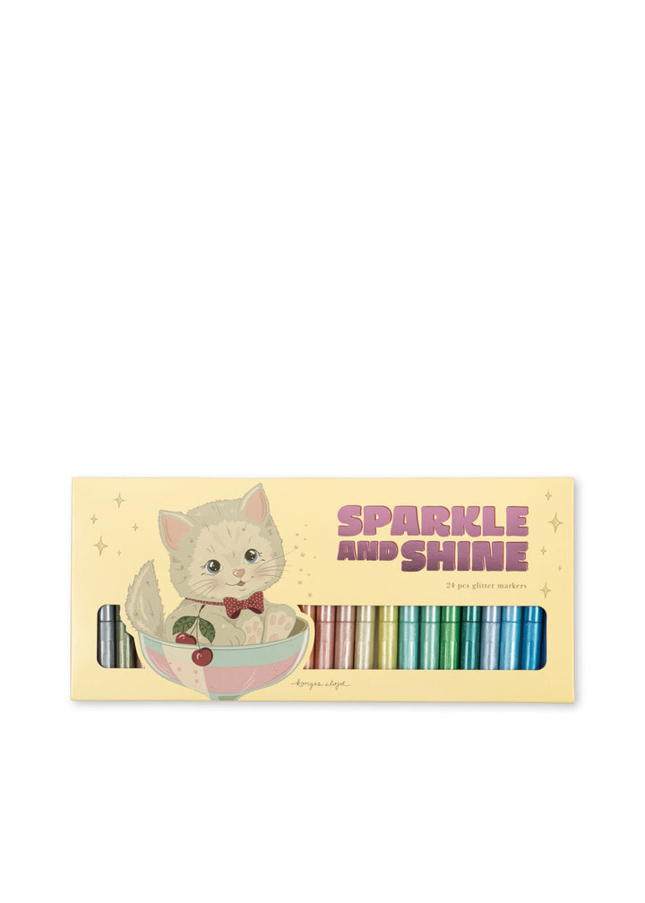 Konges Sløjd Glitter Markers - Cat