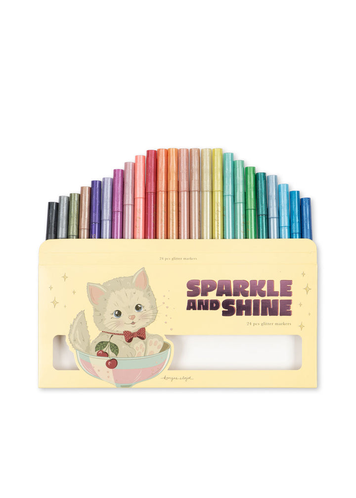 Konges Sløjd Glitter Markers - Cat