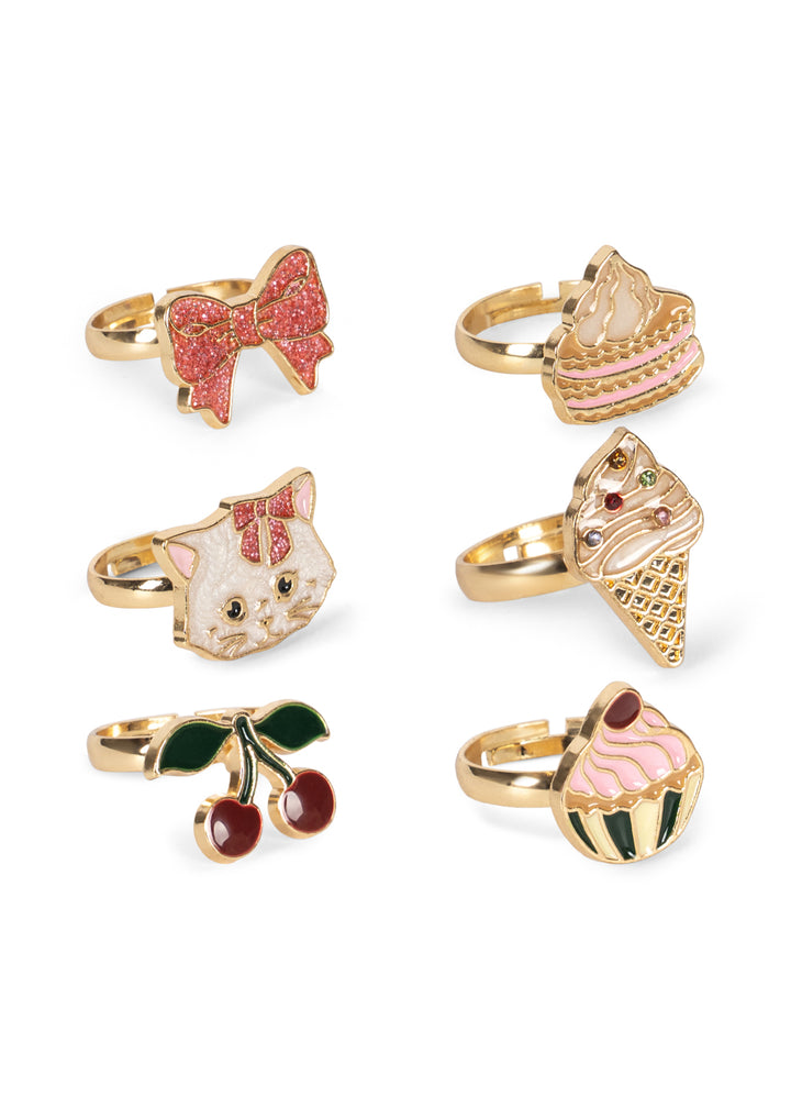 Konges Sløjd 6 Piece Ring Set - Kitty Sweets