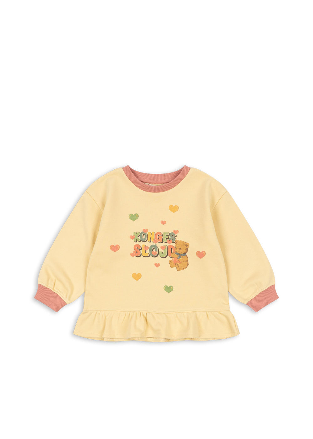 Konges Sløjd Spotty Frill Sweatshirt - Banana Crepe