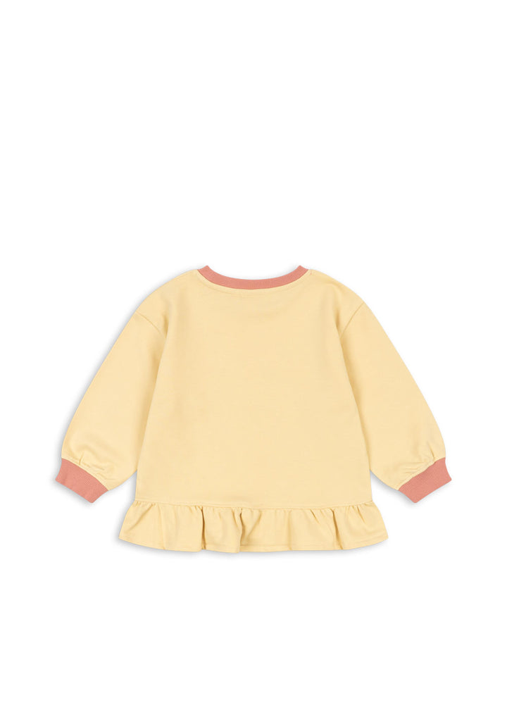 Konges Sløjd Spotty Frill Sweatshirt - Banana Crepe