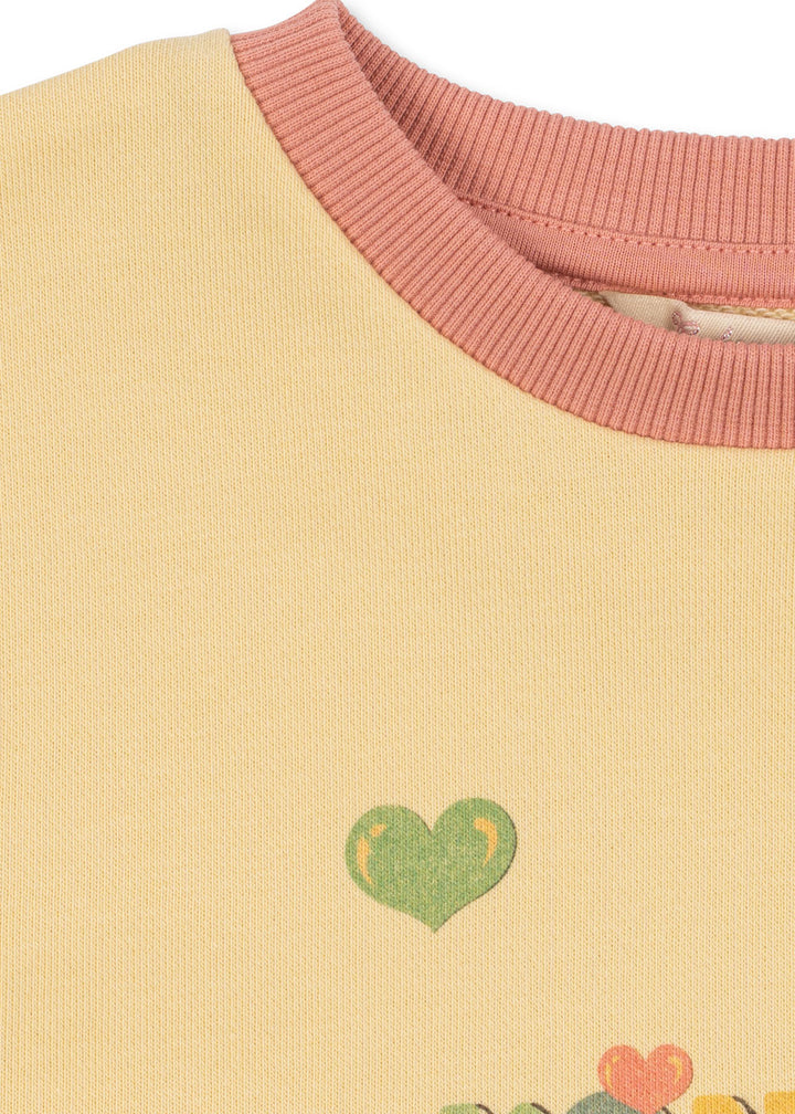 Konges Sløjd Spotty Frill Sweatshirt - Banana Crepe