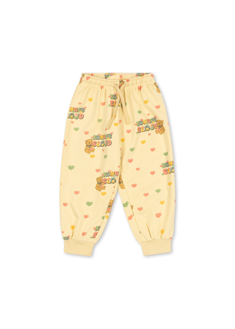 Konges Sløjd Spotty Frill Sweat Pant - Banana Crepe Teddy Bear