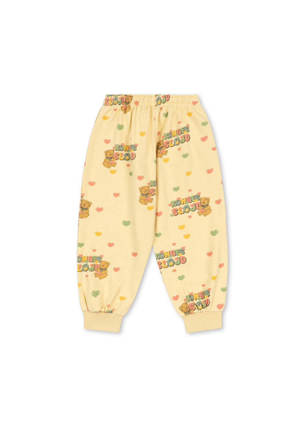 Konges Sløjd Spotty Frill Sweat Pant - Banana Crepe Teddy Bear