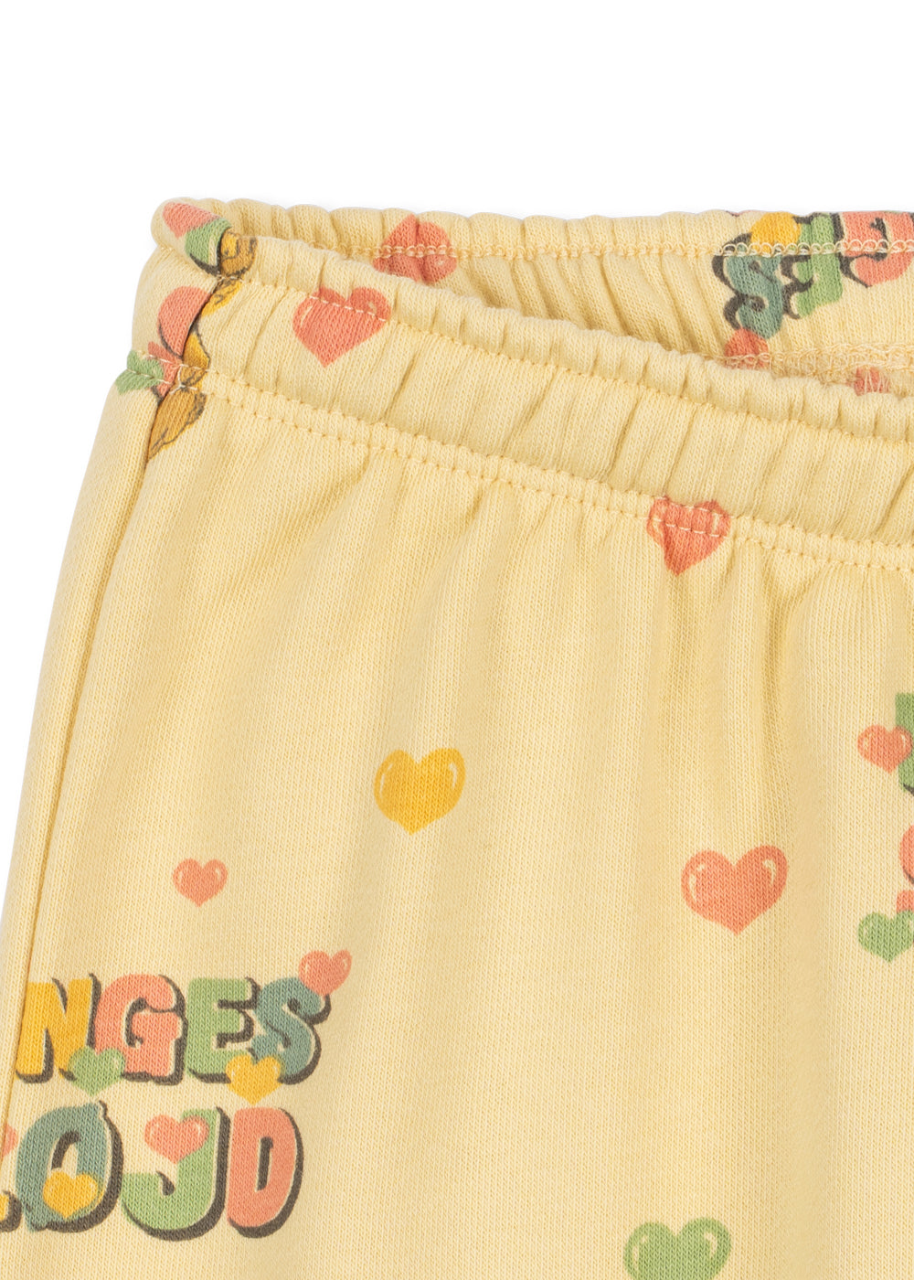 Konges Sløjd Spotty Frill Sweat Pant - Banana Crepe Teddy Bear