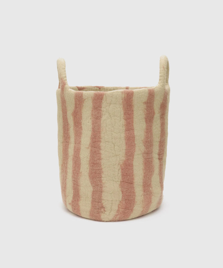 Philé Toy Basket Large - Pink Stripe