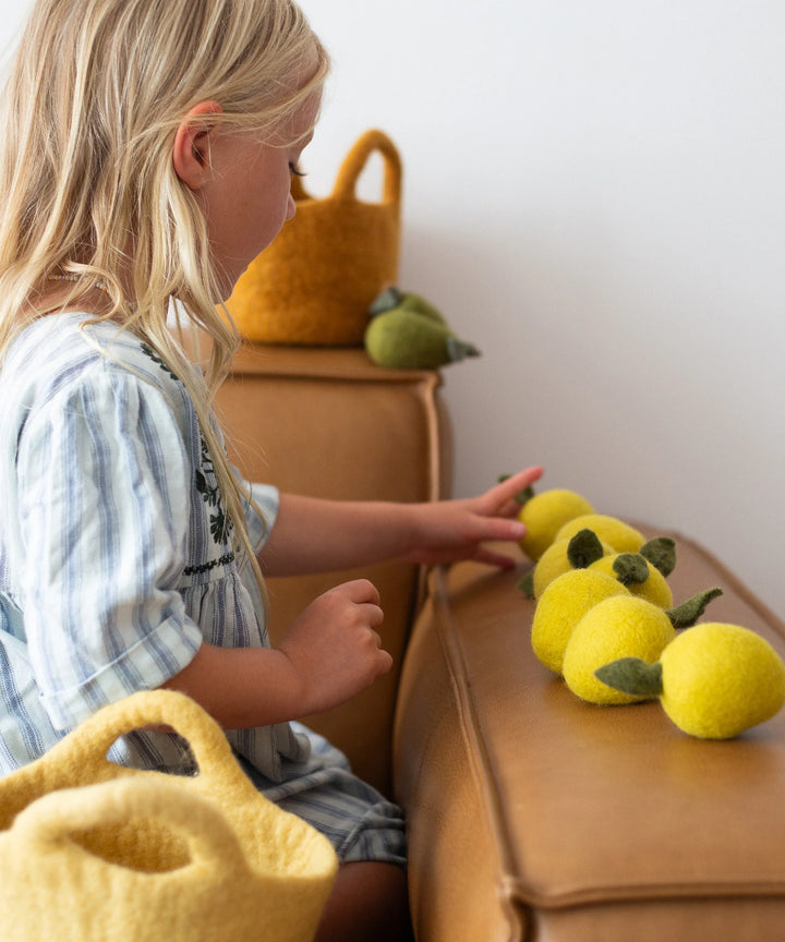 Philé Felt Basket of Lemons