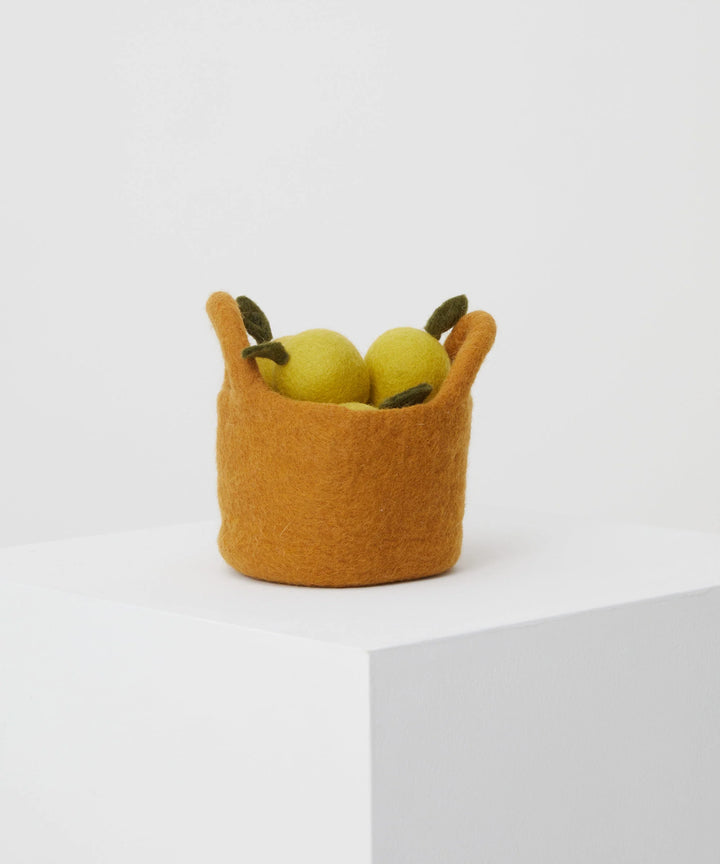 Philé Felt Basket of Lemons