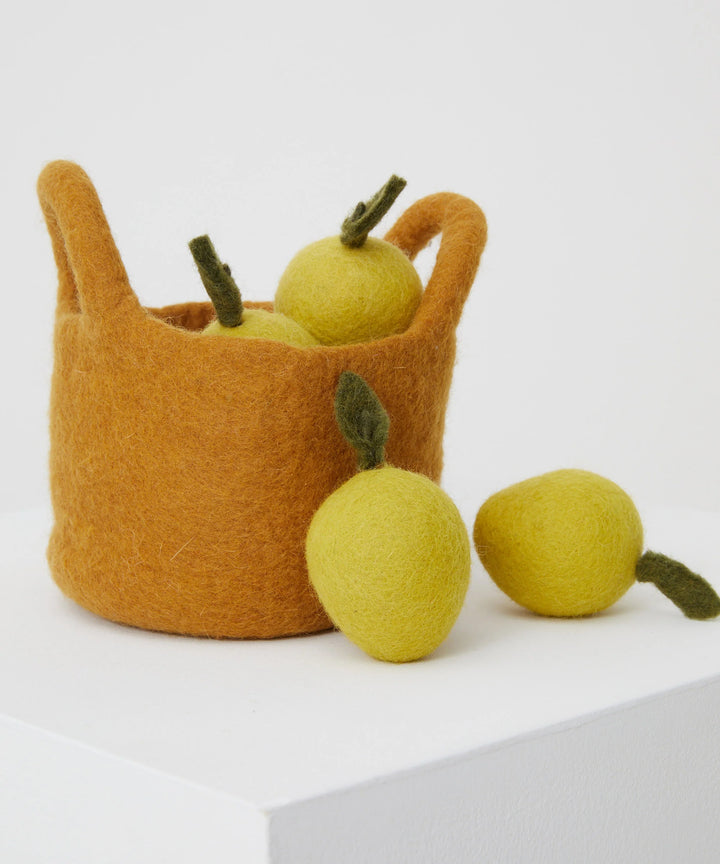 Philé Felt Basket of Lemons