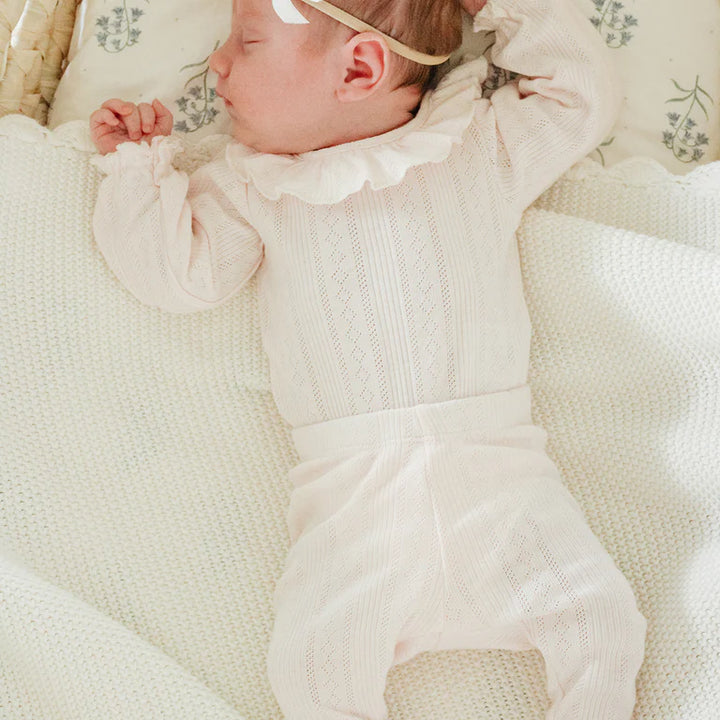 Minihaha Pointelle Organic Leggings - Pink