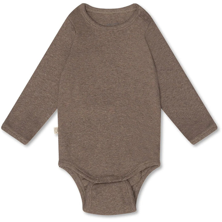 That's Mine Petra Wrap Bodysuit - Brown Melange