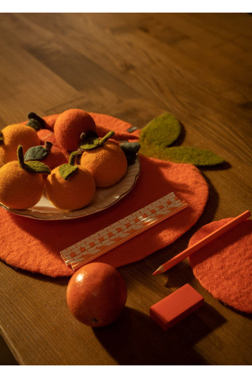 Muskhane Clementine Felt Fruit - 1 piece