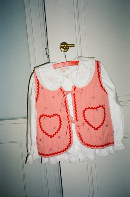 Flöss Emmy Blouse - White &amp; Pink