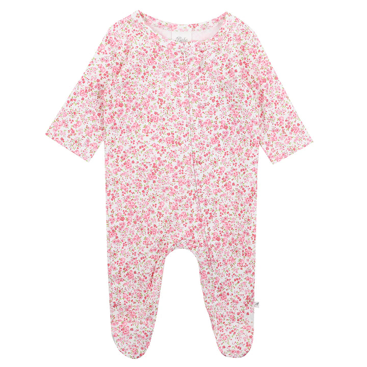 Minihaha Long Sleeve Organic Zipsuit - Floral