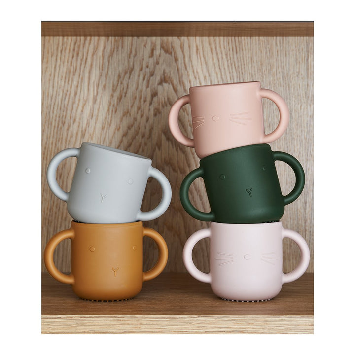 Liewood Gene Silicone Cup - 2 pack - Rose Cat - Dapper Mr Bear - www.dappermrbear.com - NZ