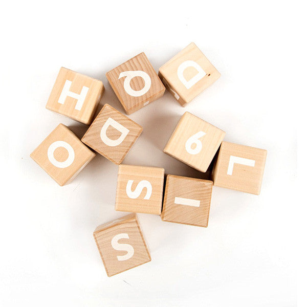 Ooh Noo Wooden Alphabet Blocks - White – Dapper Mr Bear