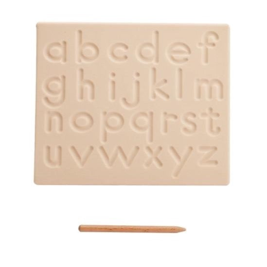 Silicone Double Sided Alphabet Tracing Board - Beige